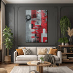 Abstracte Grafik Design Typografie Rot Schwarz Grau
