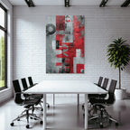 Abstracte Grafik Design Typografie Rot Schwarz Grau