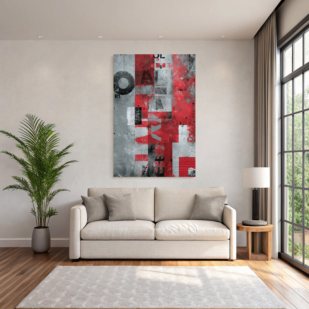 Abstracte Grafik Design Typografie Rot Schwarz Grau