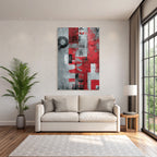 Abstracte Grafik Design Typografie Rot Schwarz Grau