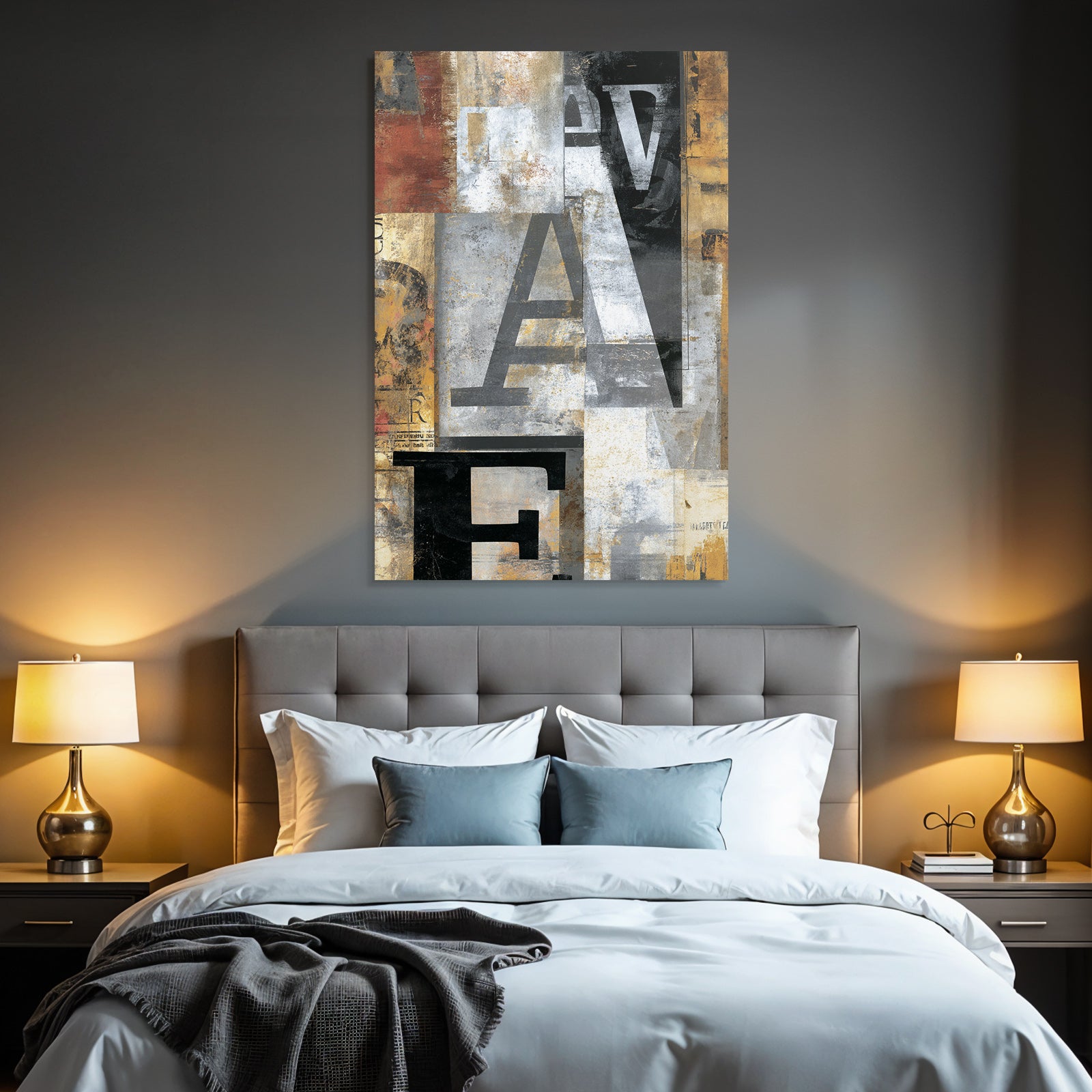 Abstract Art Collage Textures Typography Modernity