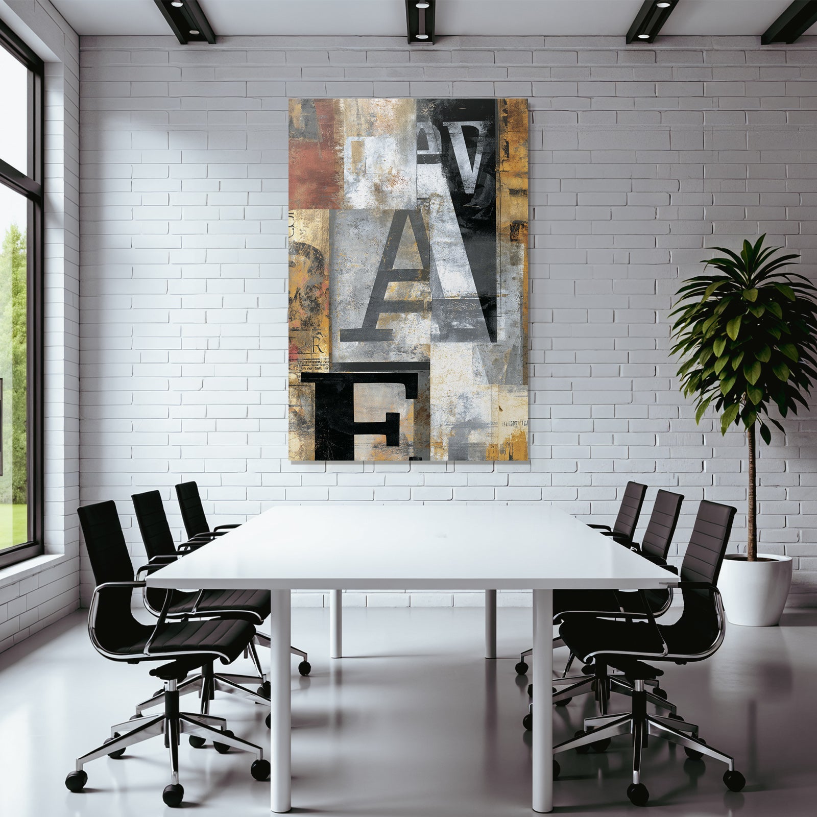 Abstract Art Collage Textures Typography Modernity