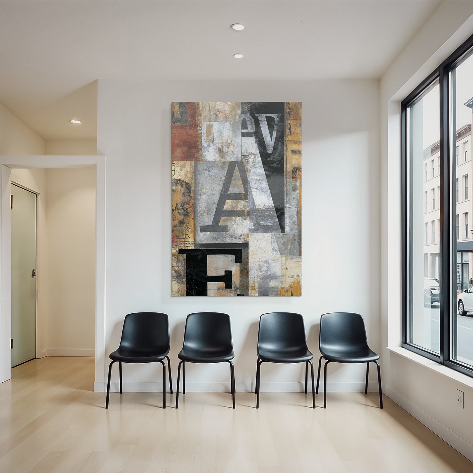 Abstract Art Collage Textures Typography Modernity