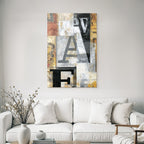 Abstract Art Collage Textures Typography Modernity
