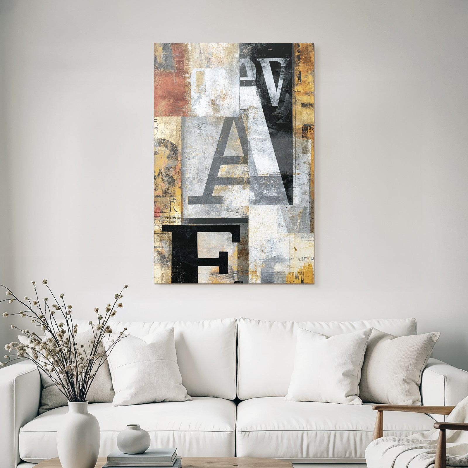 Abstract Art Collage Textures Typography Modernity