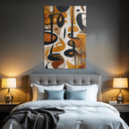 Abstract Art Earth Tones Shapes Dynamic Composition