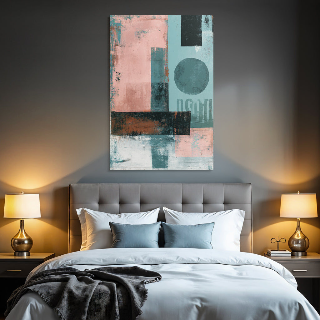 Abstrakte Kunst Geometrische Formen Farbvielfalt Zeitgenößisches Design
