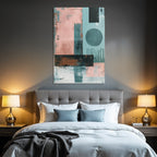 Abstrakte Kunst Geometrische Formen Farbvielfalt Zeitgenößisches Design