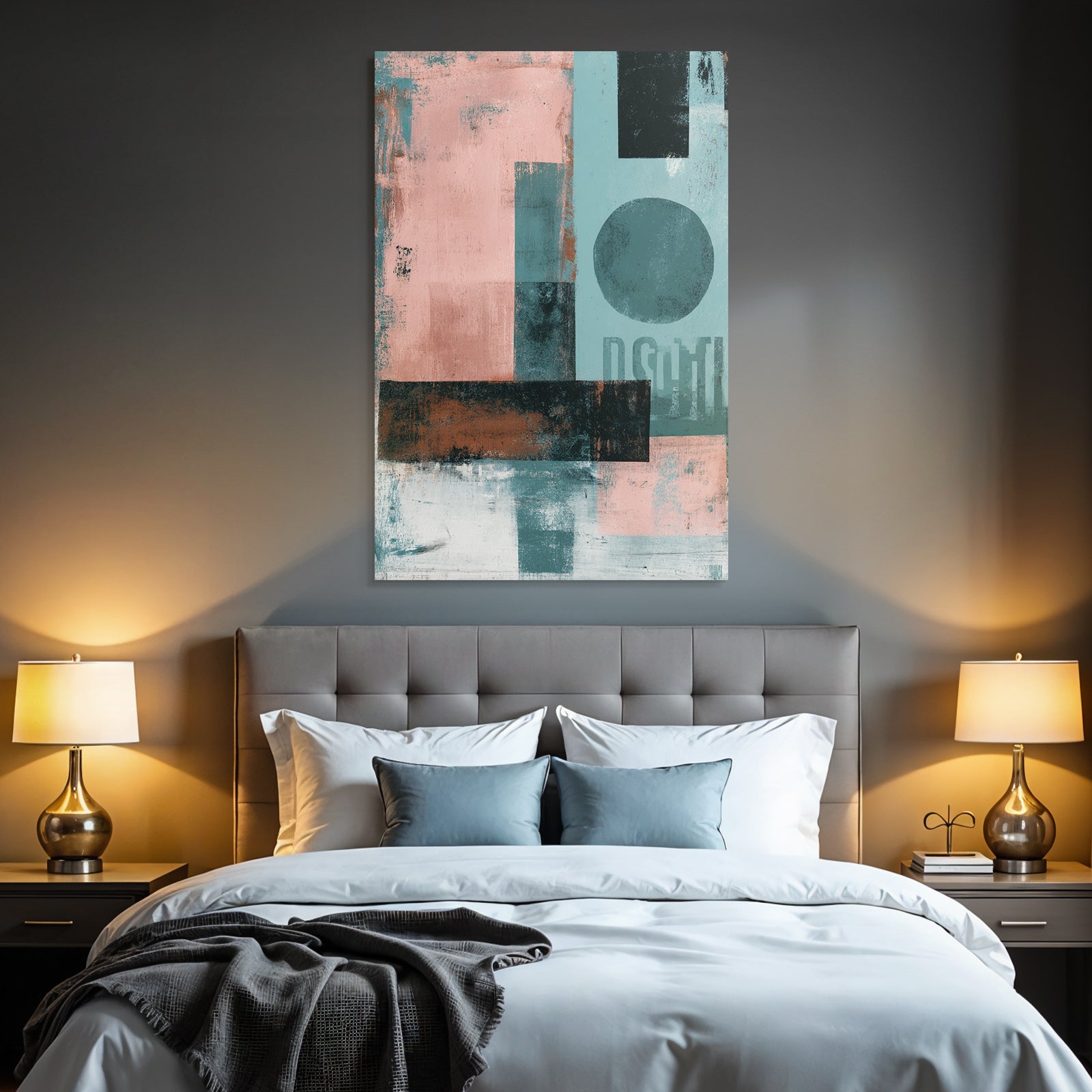 Abstrakte Kunst Geometrische Formen Farbvielfalt Zeitgenößisches Design