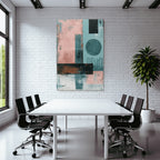Abstrakte Kunst Geometrische Formen Farbvielfalt Zeitgenößisches Design
