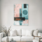 Abstrakte Kunst Geometrische Formen Farbvielfalt Zeitgenößisches Design