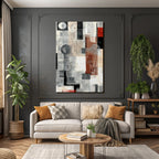 Abstract Art Geometric Shapes Modern Themes Collage Style