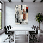 Abstract Art Geometric Shapes Modern Themes Collage Style