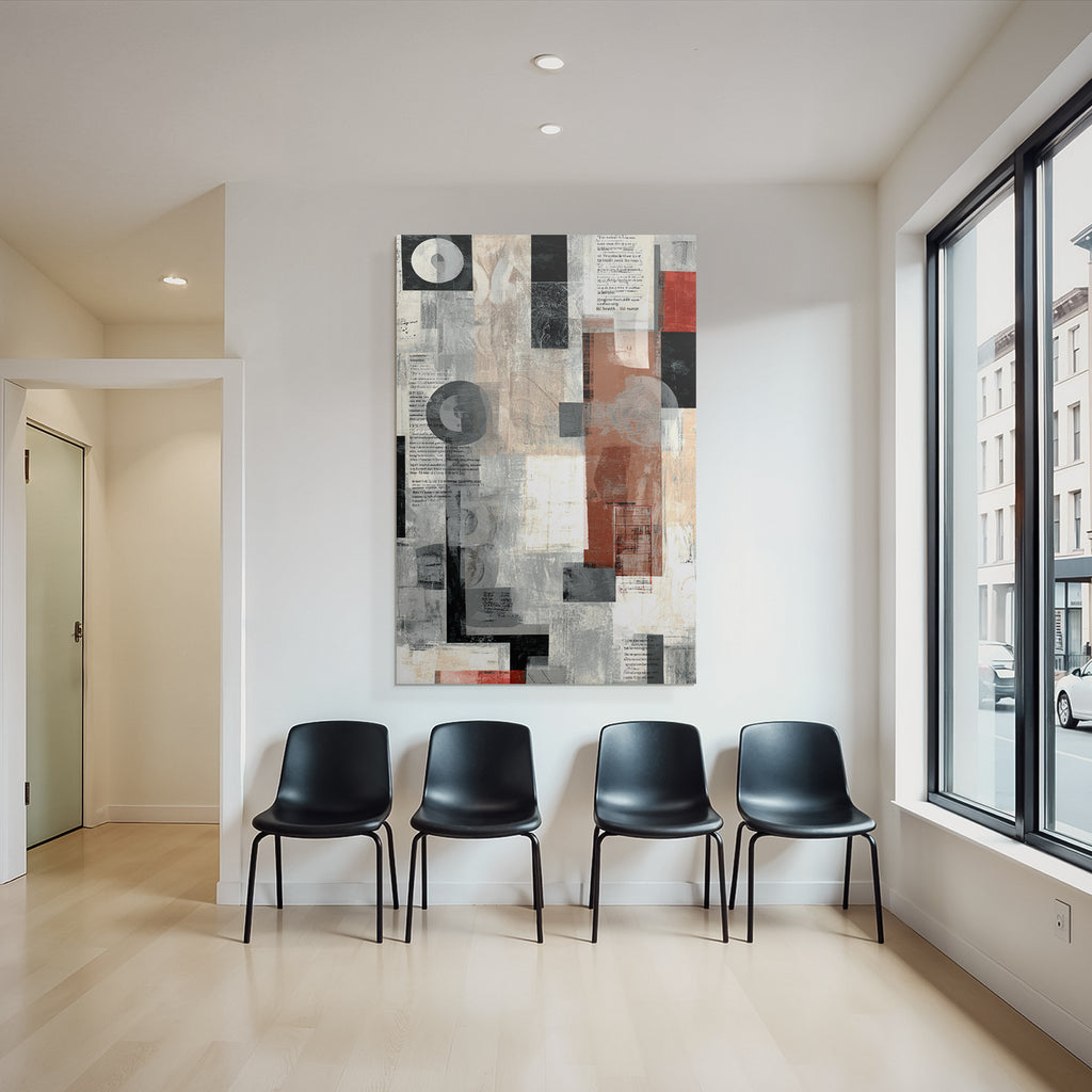 Abstract Art Geometric Shapes Modern Themes Collage Style
