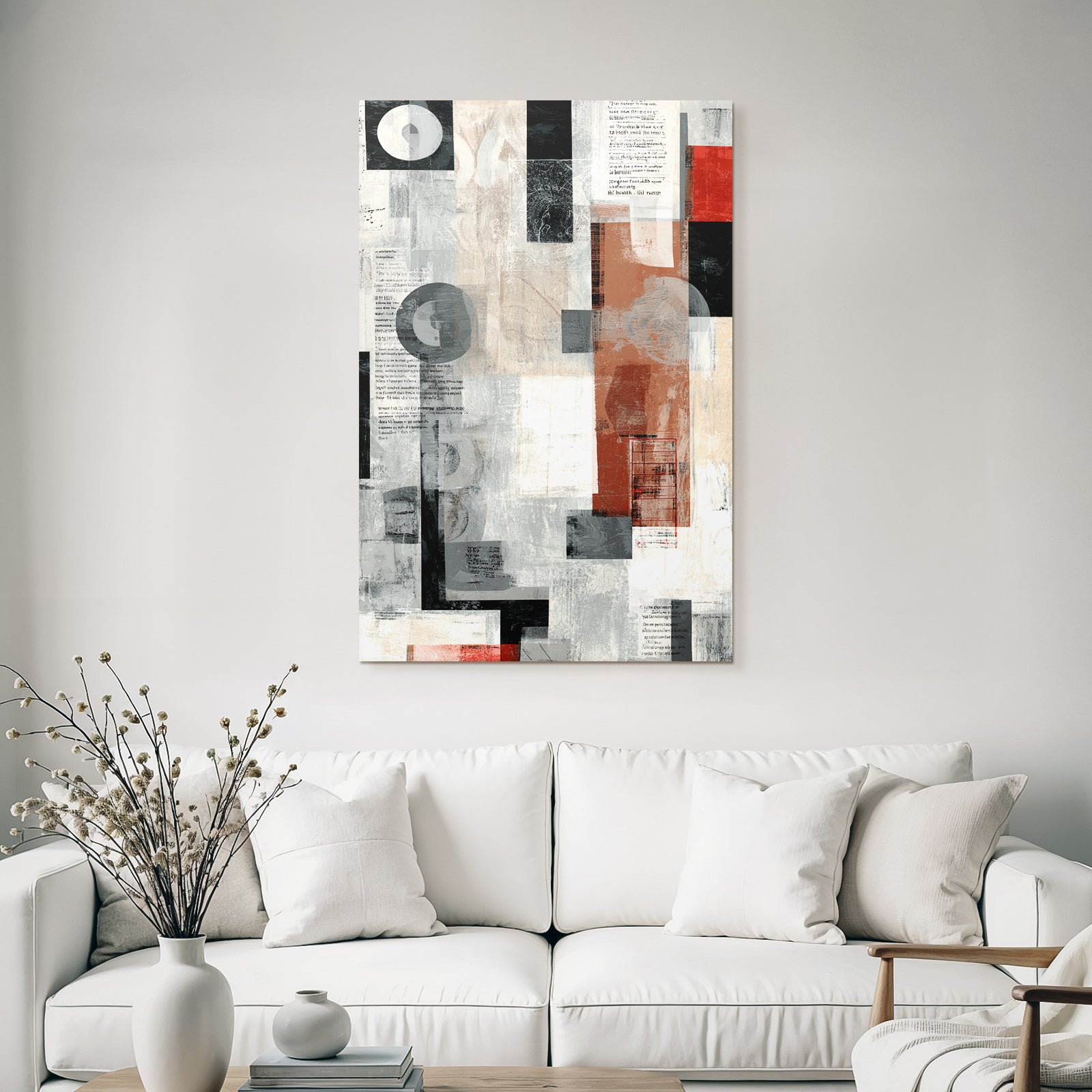 Abstract Art Geometric Shapes Modern Themes Collage Style