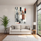 Abstract Art Geometric Shapes Modern Themes Collage Style