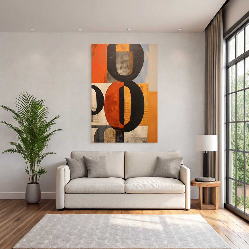 Abstrakte Kunst Mit Fetten Zahlen Und Bunten Farben