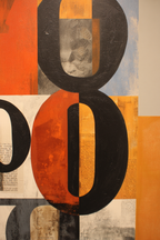 Abstrakte Kunst Mit Fetten Zahlen Und Bunten Farben | Typografische Kunst | Kunstgattungen