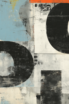 Abstrakte Kunst Mit Formen Und Farben Braun Blau Und Orange | Typografische Kunst | Kunstgattungen