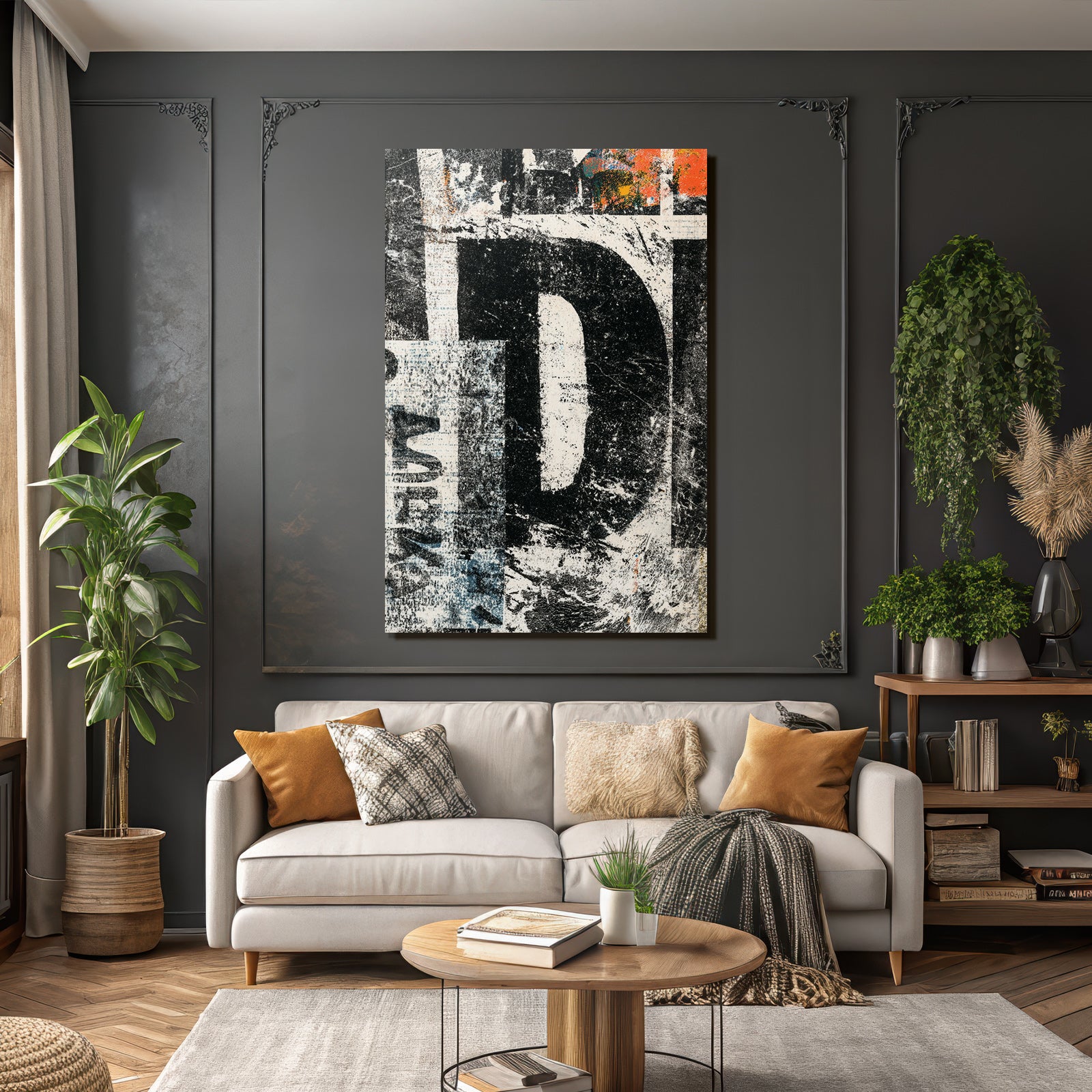 Abstract Art Superimposed Shapes and Colors