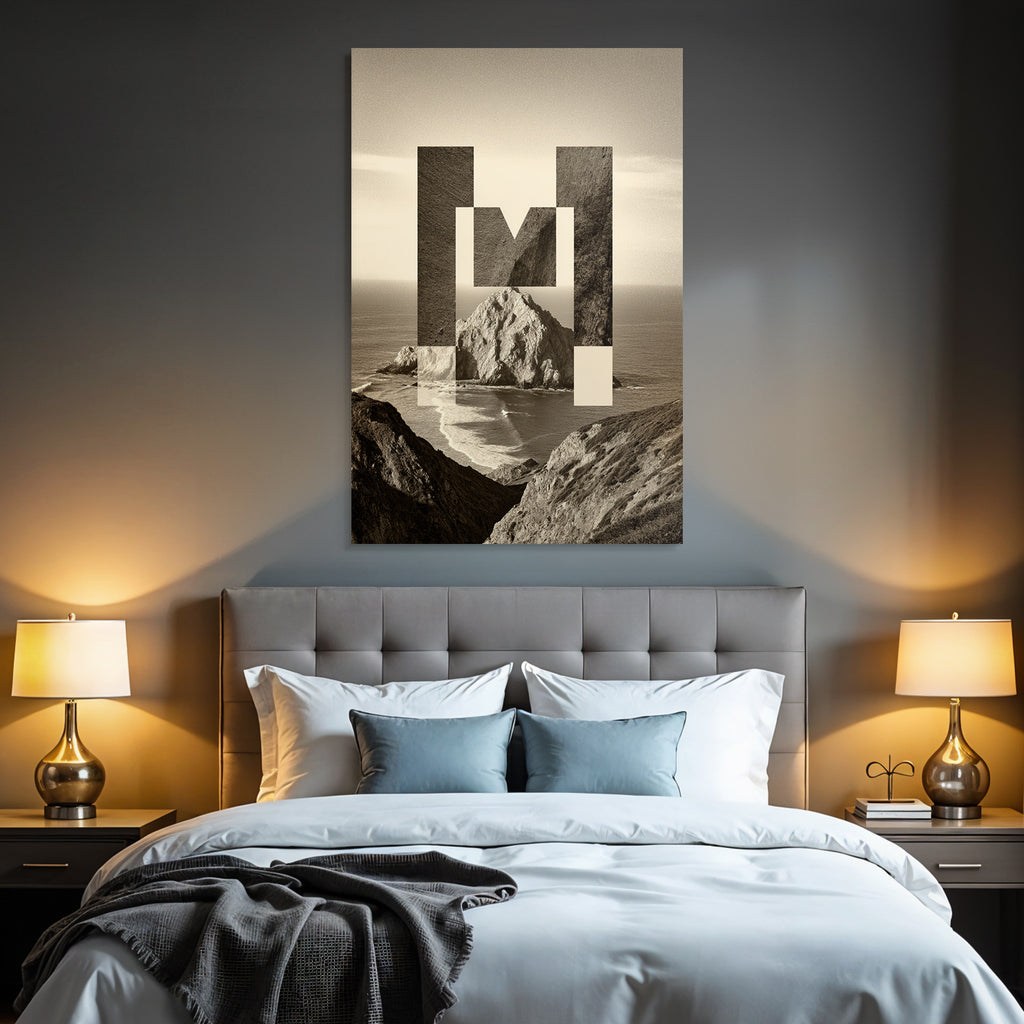 Geometric Logo About Photography Coastal Landscape Black White