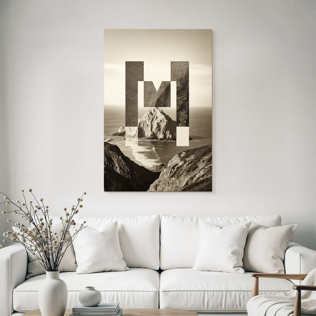Geometric Logo About Photography Coastal Landscape Black White