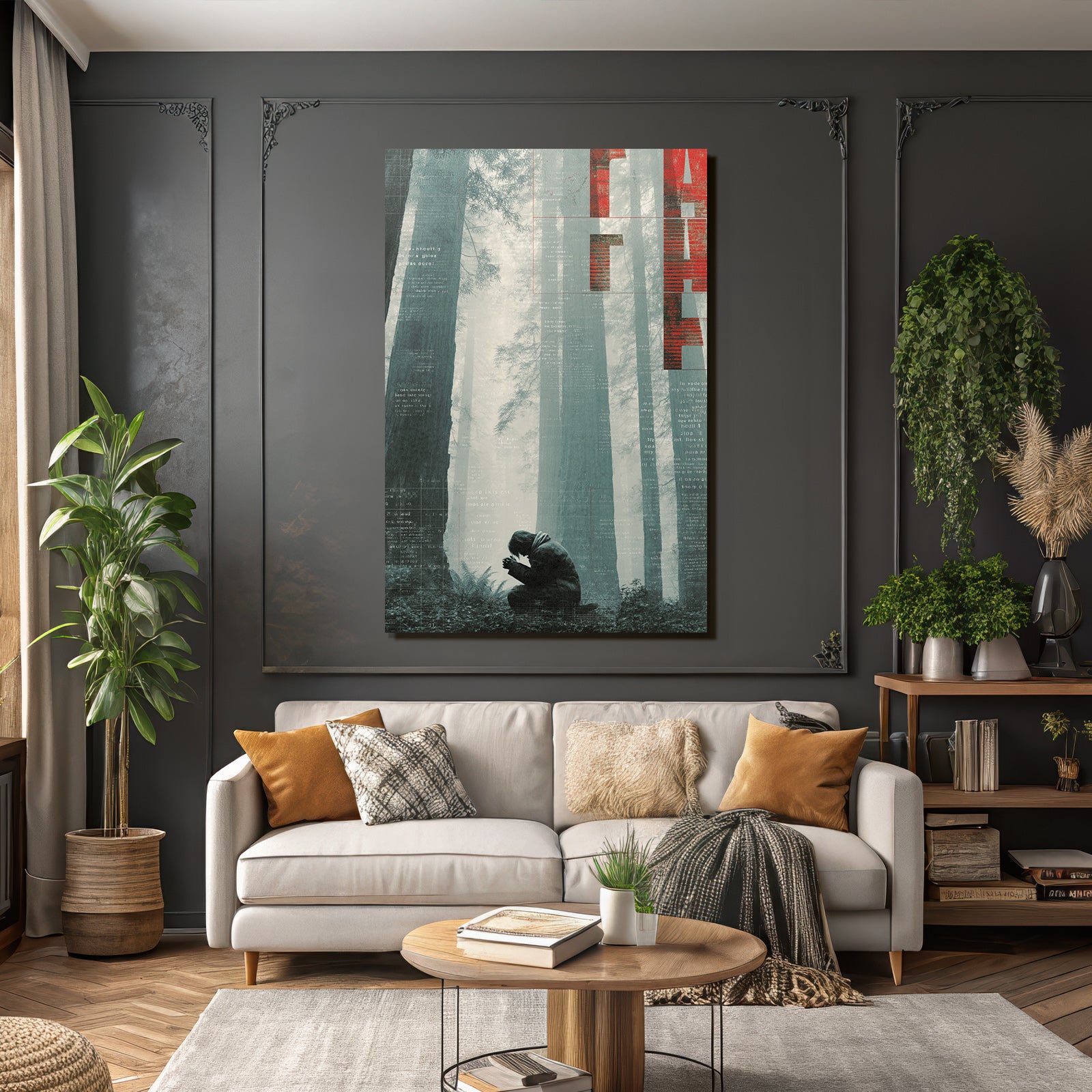 Figure in the Forest Reflection Theme