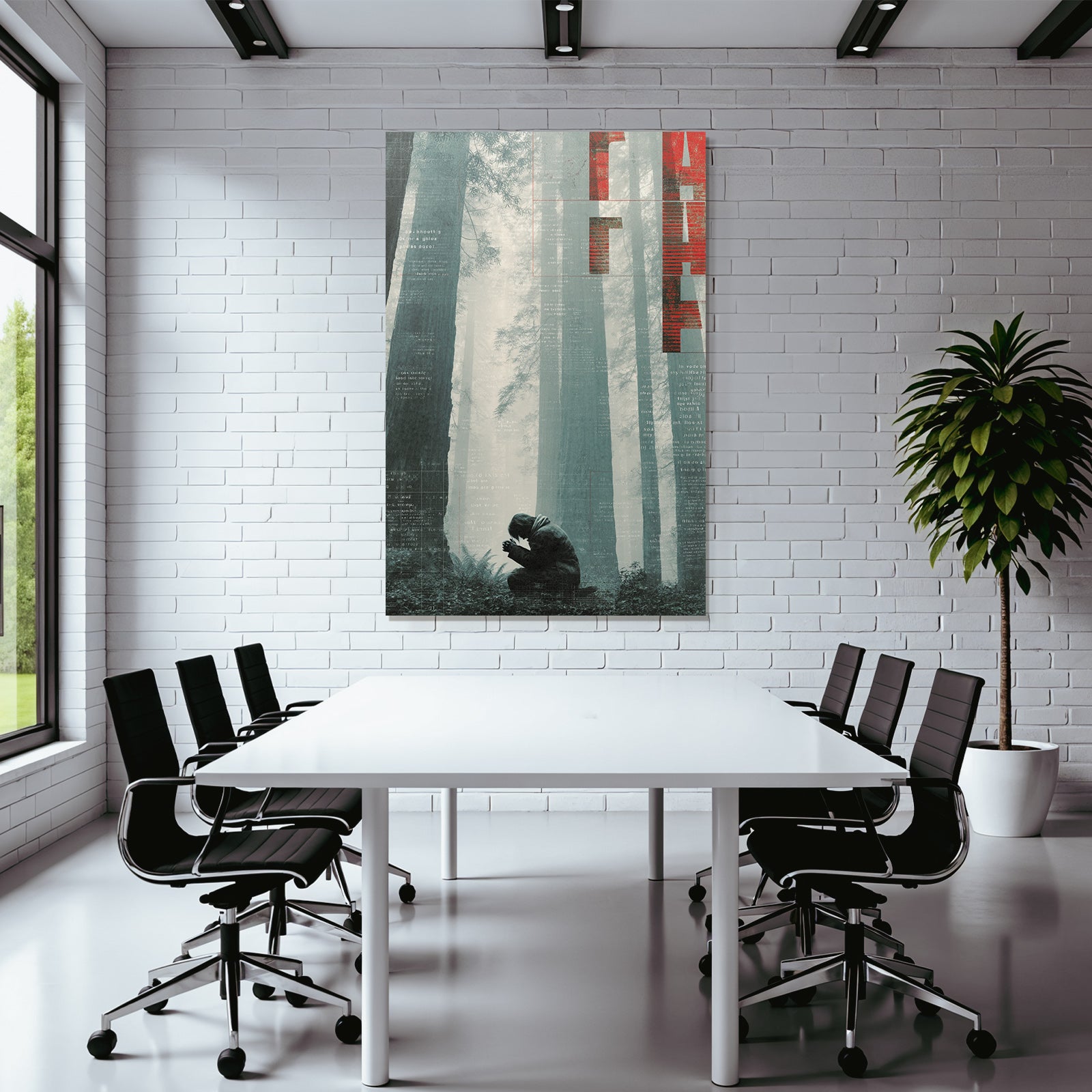 Figure in the Forest Reflection Theme