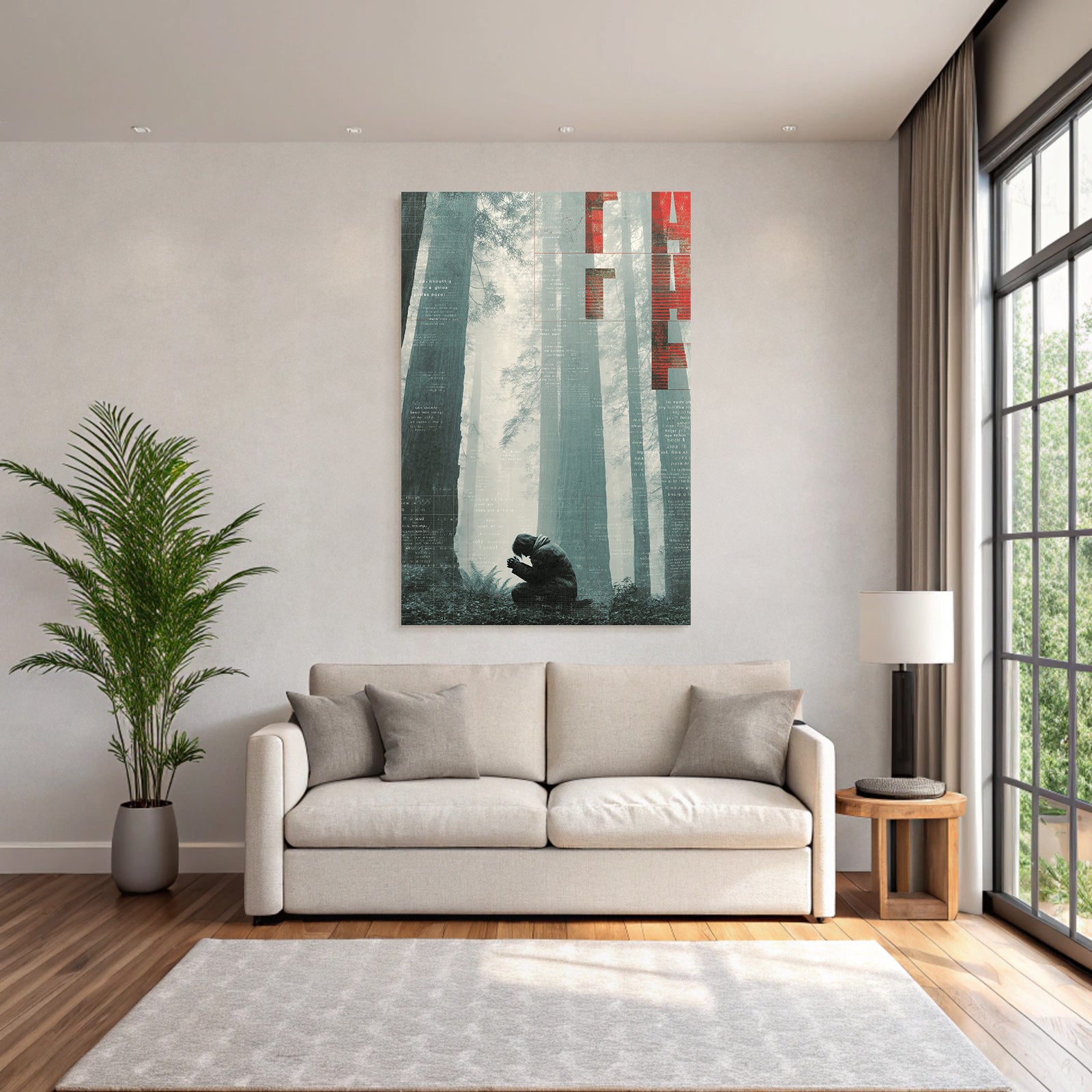 Figure in the Forest Reflection Theme