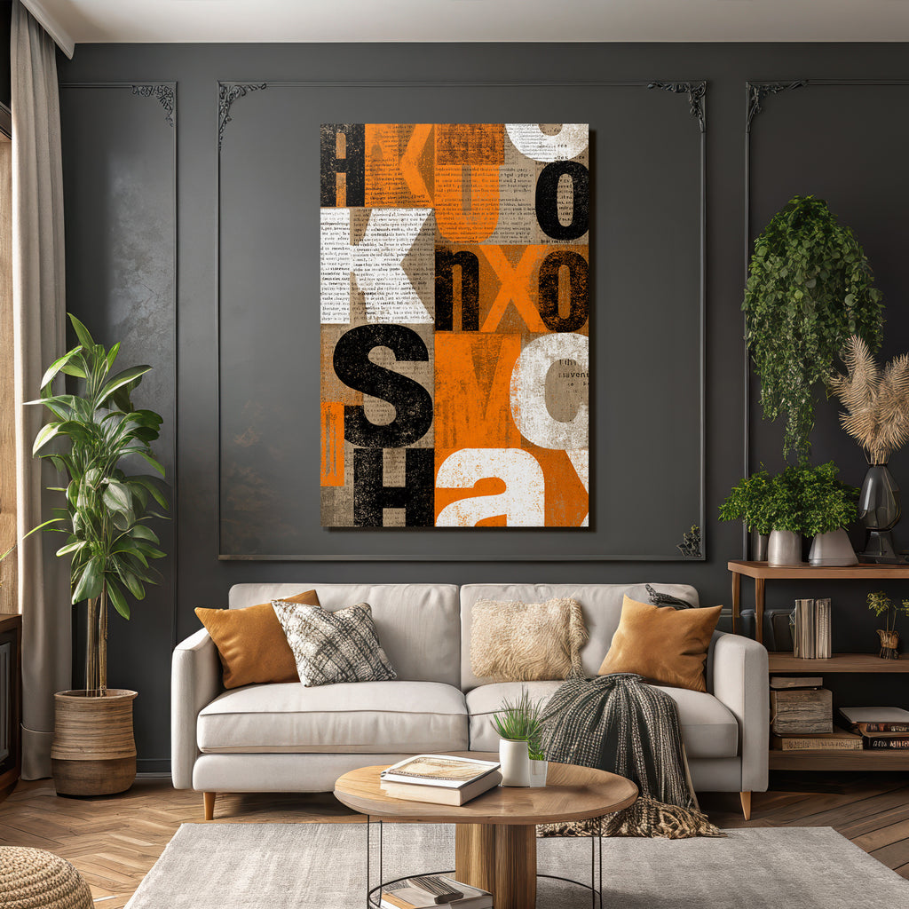Graphic Design with Typography and Color Mix Abstract Artistic