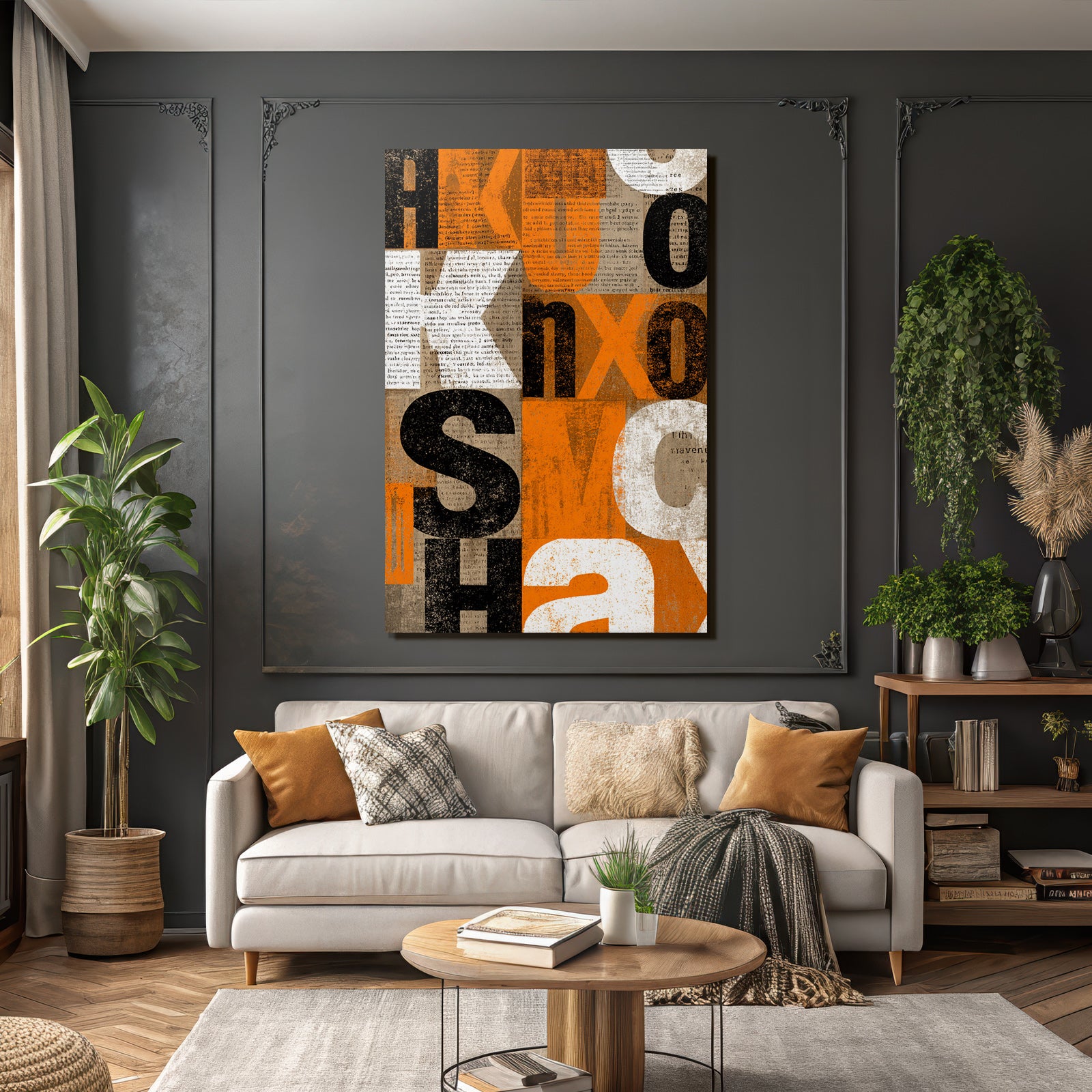 Graphic Design with Typography and Color Mix Abstract Artistic