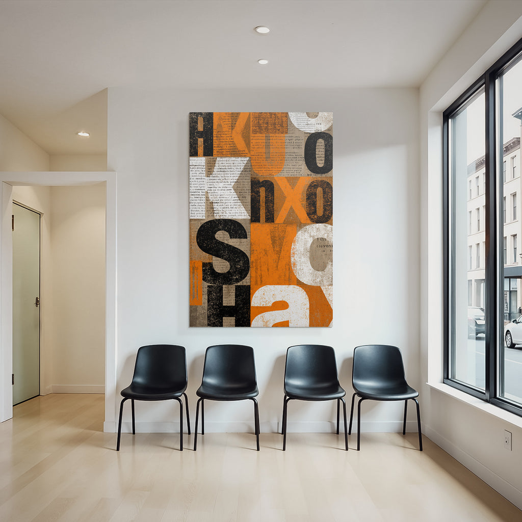 Graphic Design with Typography and Color Mix Abstract Artistic