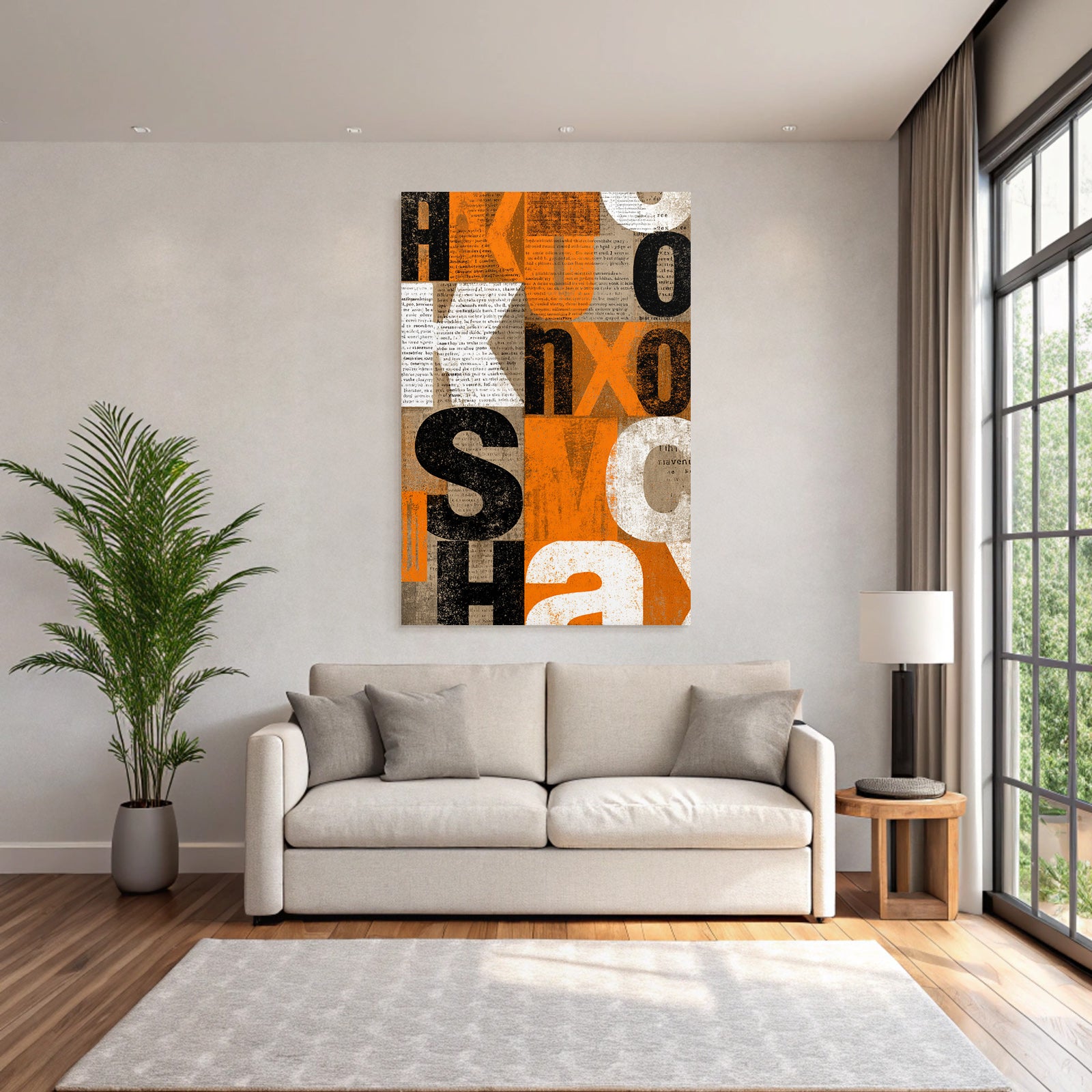 Graphic Design with Typography and Color Mix Abstract Artistic