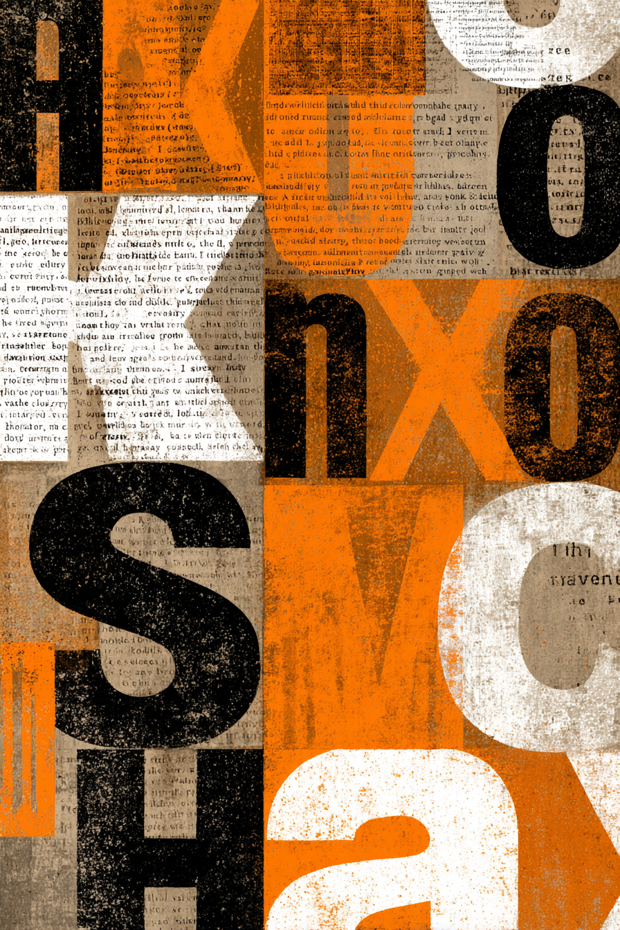 Grafik Design Mit Typografie Und Farbenmix Abstract Künstlerisch | Typografische Kunst | Kunstgattungen