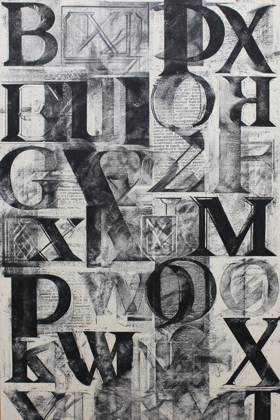Komposition Mit Großen Buchstaben | Typografische Kunst | Kunstgattungen