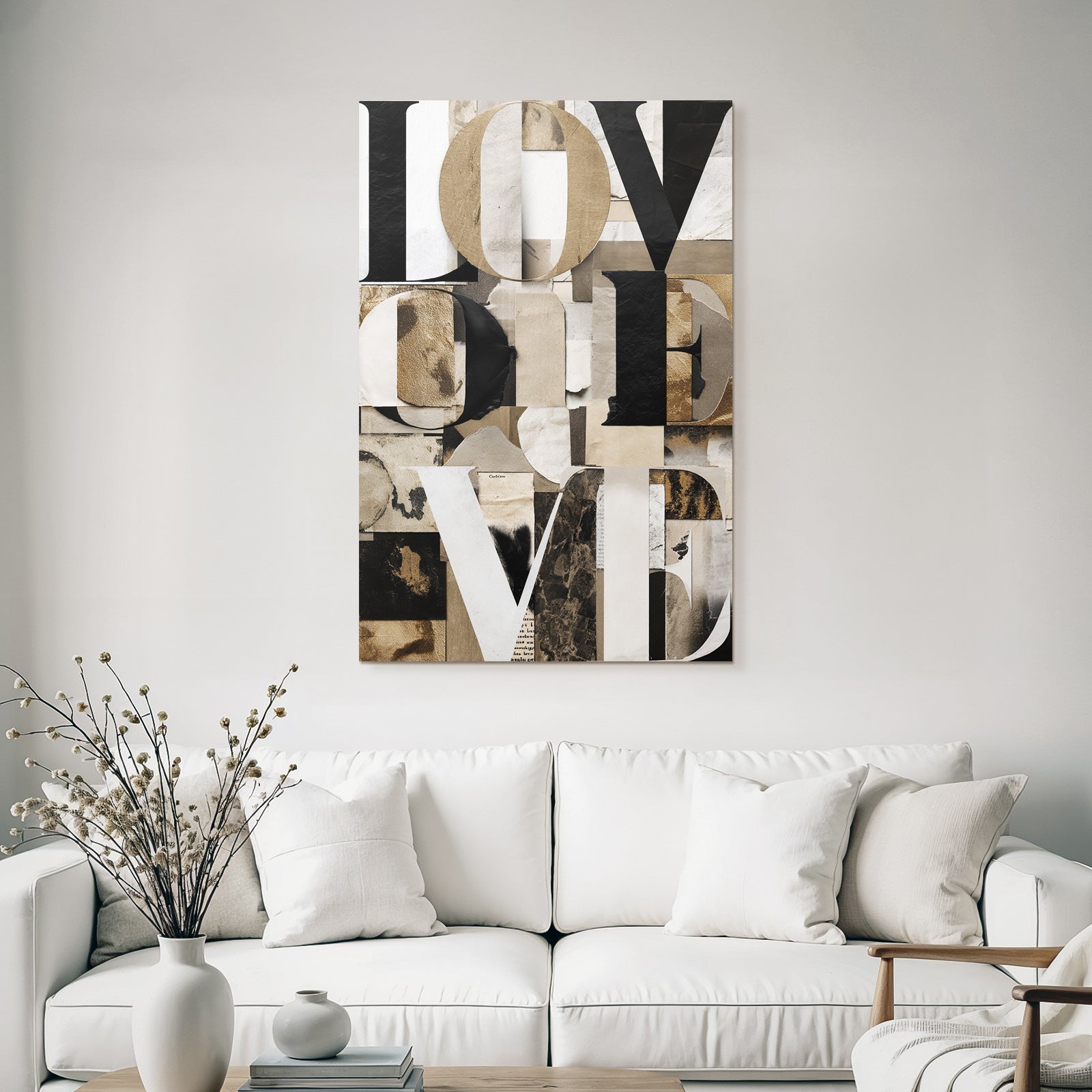 Liebe Collage Mit Texturen Und Mustern