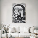 Stone Arch Landscape With M Textures Pattern