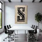Stylisierte Darstellung Des Buchstabens S Mit Intrikaten Design Elementen