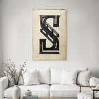 Stylisierte Darstellung Des Buchstabens S Mit Intrikaten Design Elementen
