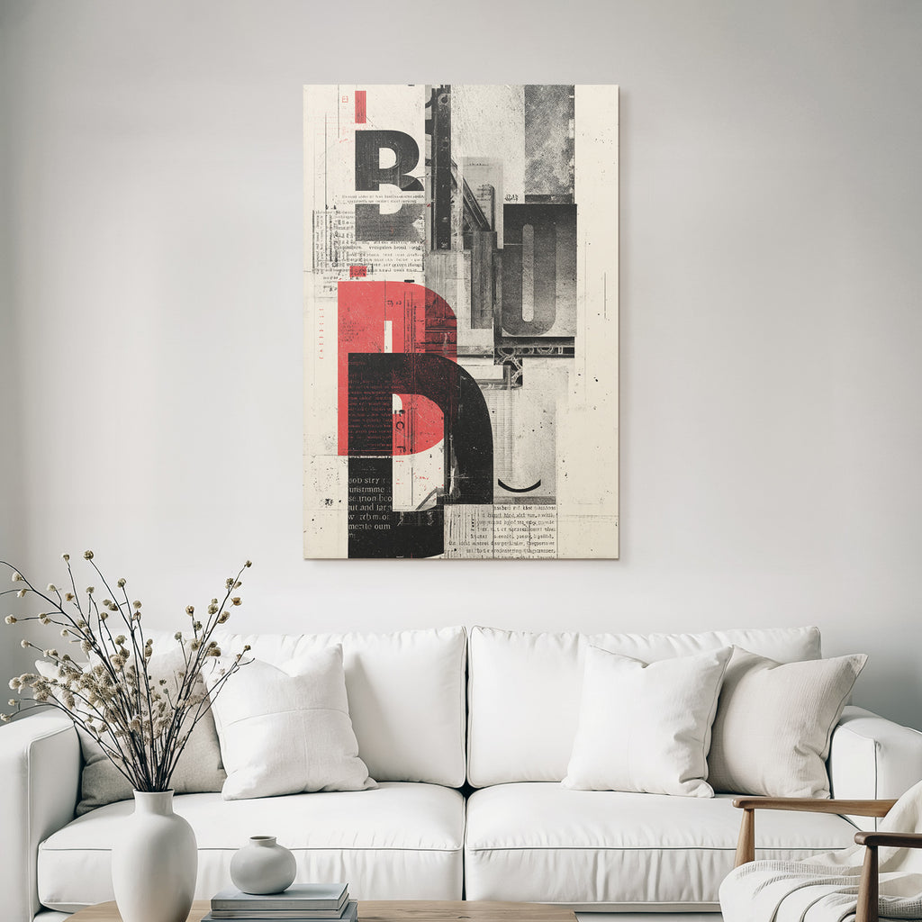 Typografie Collage Vintage Texturen Bundd