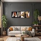 A und 4 - Künstlerisches Design mit Texturen