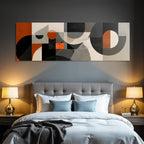 Abstracte Geometrische Formen Moderne Kunst Orange Grau Und Beige