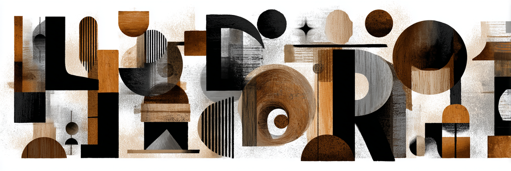 Abstracte Geometrische Komposition Moderne Kunst Erdtöne | Typografische Kunst | Kunstgattungen