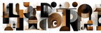 Abstracte Geometrische Komposition Moderne Kunst Erdtöne | Typografische Kunst | Kunstgattungen