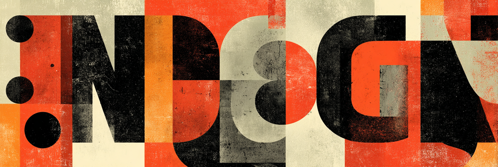 Abstracte Grafik Design Bold Shapes Und Farben | Typografische Kunst | Kunstgattungen