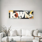 Abstracte Kunst Mit Bold Shapes Und Stylisierten Buchstaben