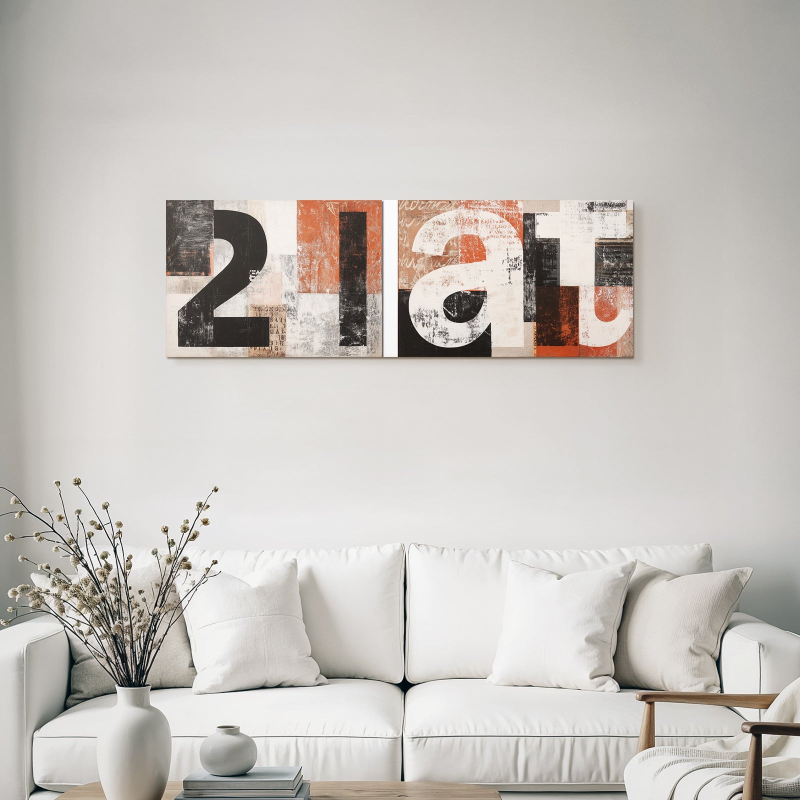 Abstract artwork with color black white and earth tones