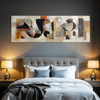 Abstract artwork Geometric shapes Colorful textures Collage style
