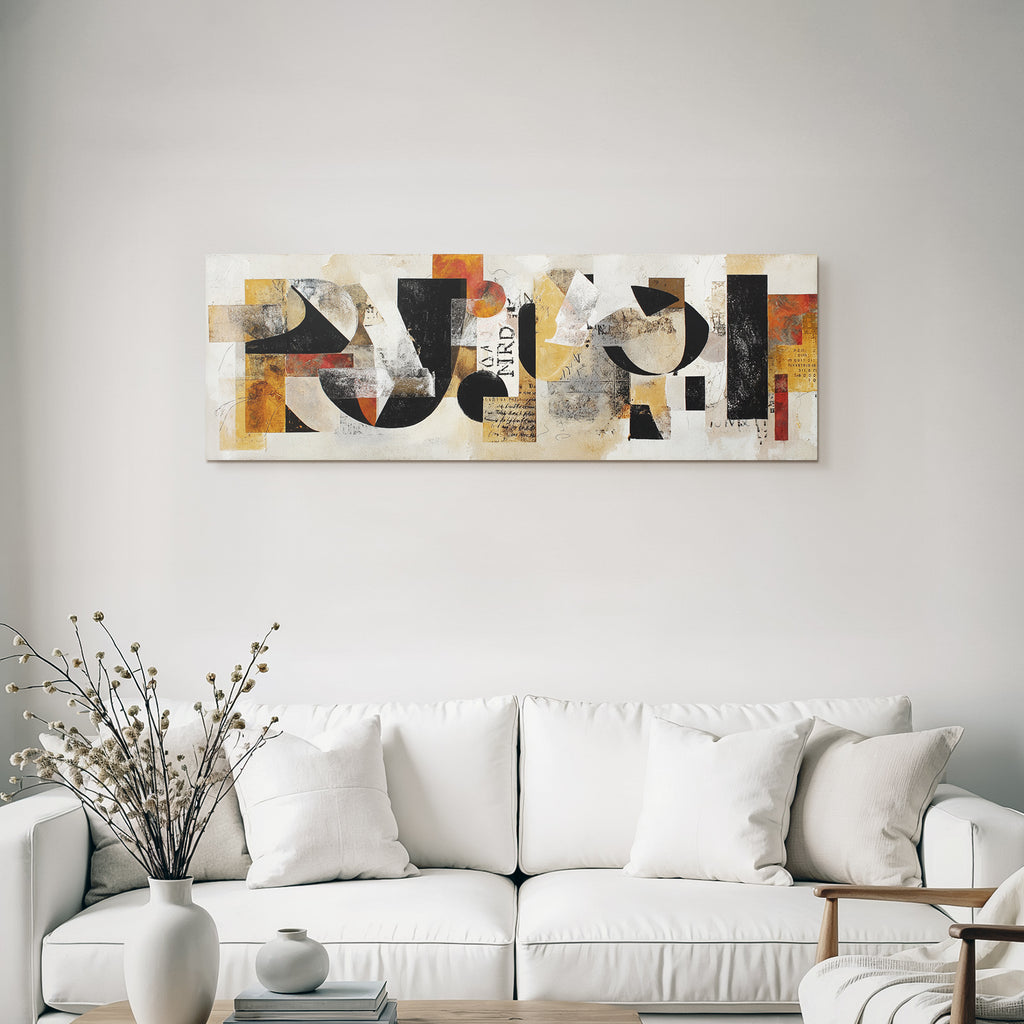 Abstract artwork Geometric shapes Colorful textures Collage style