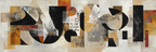 Abstractes Kunstwerk Geometrische Formen Farbige Texturen Collage Stil | Typografische Kunst | Kunstgattungen